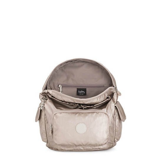 Kipling City Pack Small Metallic Backpacks Metallic Glow | AU 1515JP